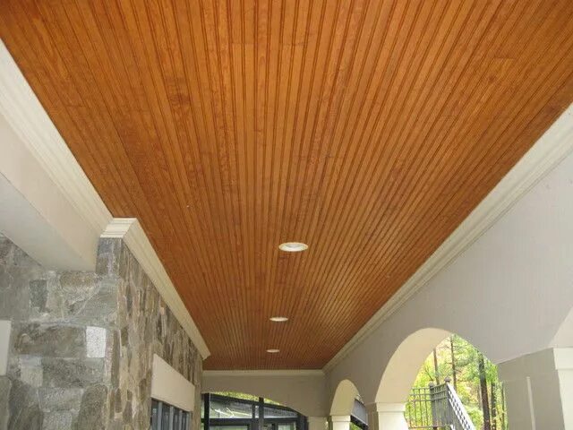 custom cofered ceiling by Archadeck of Charlotte on a covered patio in Ballantyn