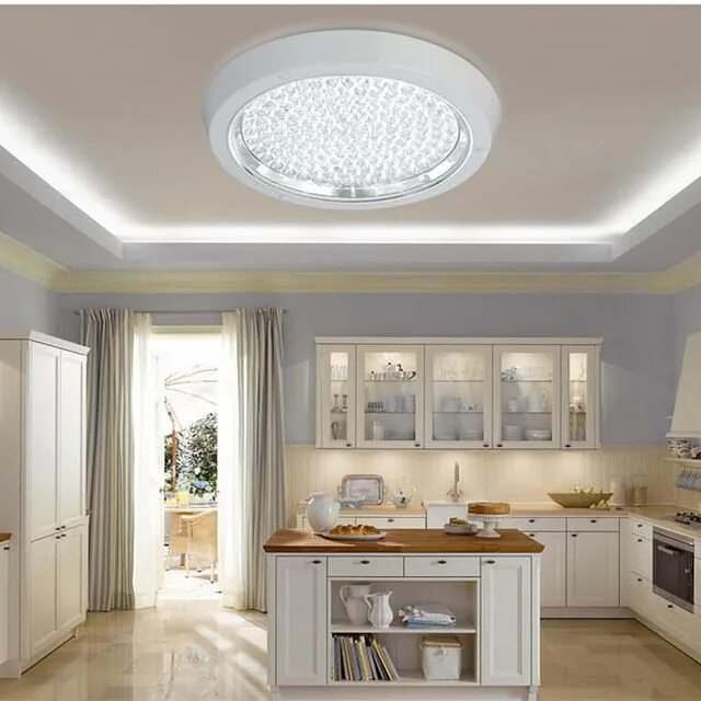 Потолки освещение фото кухня Image result for ceiling light in kitchen Modern kitchen lighting, Ceiling fan i