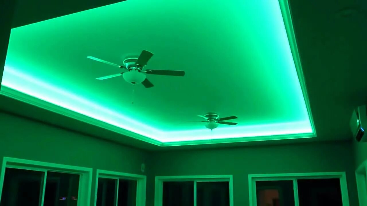 Потолки с диодной лентой фото Light N Shine - LED Ceiling Strip Lighting Magical Light - YouTube