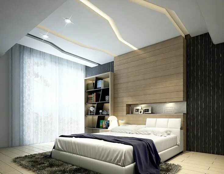 Потолки в спальне в современном стиле фото Stunning 25+ False Ceiling Ideas To Spice Up Your Bedroom - The Architecture Des