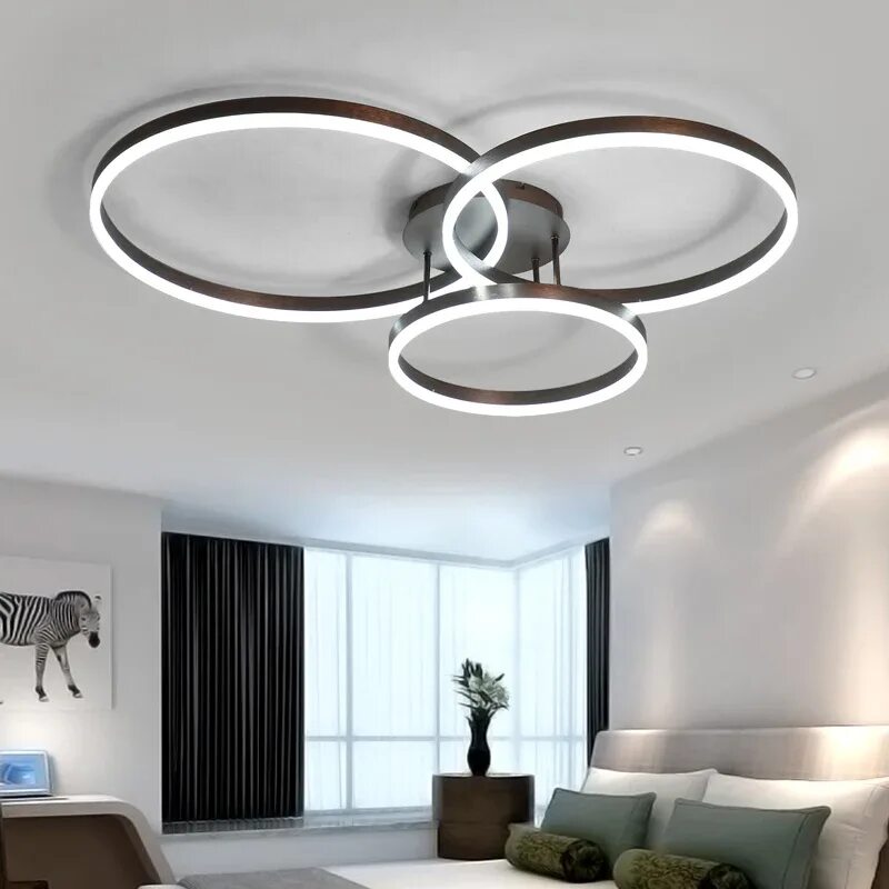 Потолочная люстра светодиодная в интерьерах New Arrival LED Ceiling Chandelier For Living Study Room Bedroom lustre Rectangl