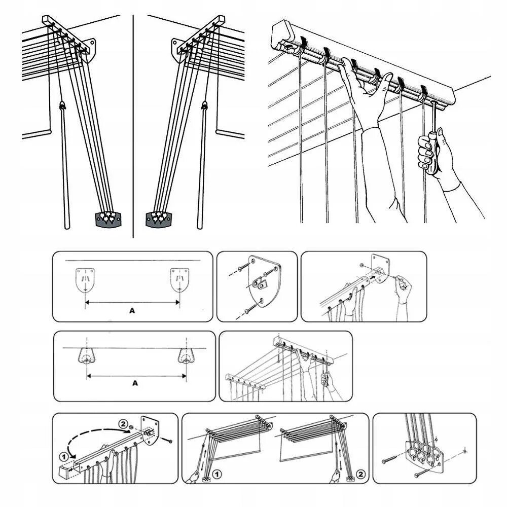 Потолочная сушилка инструкция сборки Как повесить потолочную сушилку для белья: инструкция по установке, видео