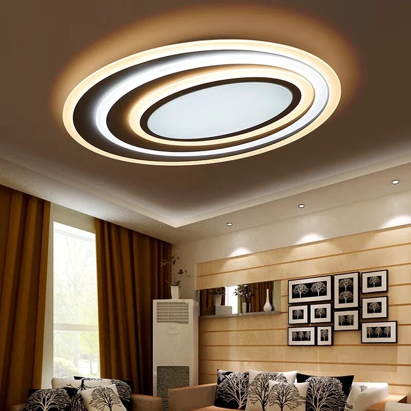 Потолочные дизайны фото Dimming+Remote Control Modern Led Ceiling Lights For Living Room Bedroom 3 Color