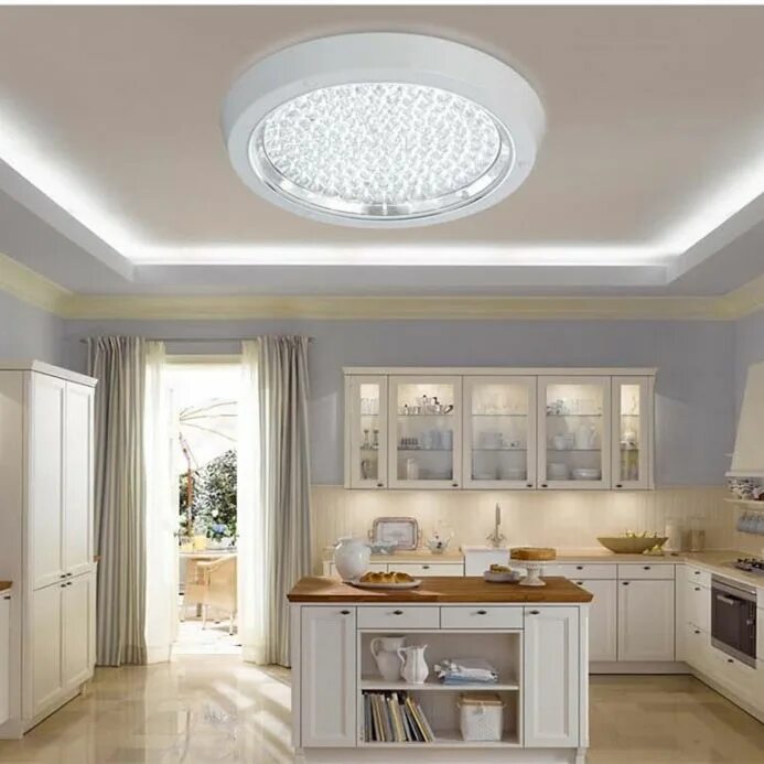 Потолочные дизайны фото Top Led Kitchen Lighting Ceiling Ceiling fan in kitchen, Modern kitchen lighting