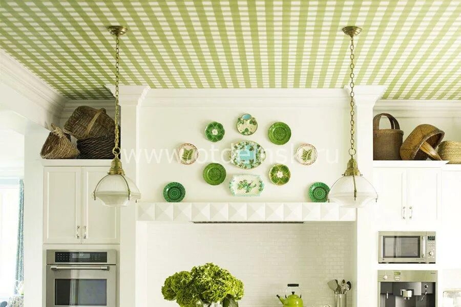 Потолочные обои на кухню фото Какой потолок лучше для кухни? - ОтделНск