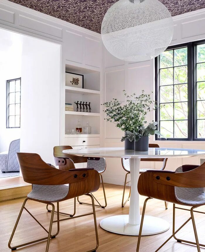 Потолочные обои на кухню фото Remodel of Suburban Home in Newton by Hacin + Associates Modern dining room, Din