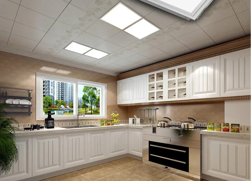 Потолочные панели для кухни фото LED Lights Integrated Ceiling Panel Lights. Embedded LED Panel Ceiling Lights. C