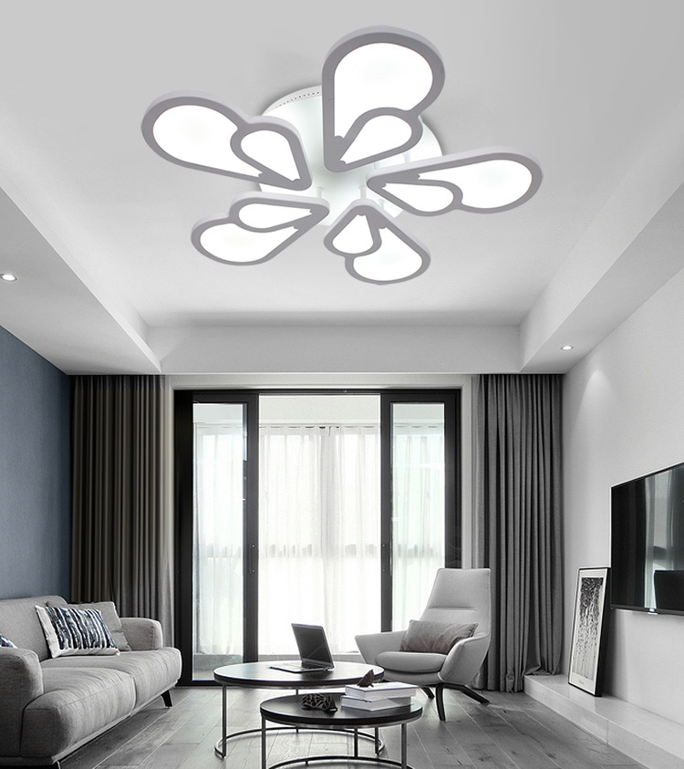 Потолочные светильники фото в интерьере гостиной 2021 Langde горячей продажа цветов форму Smart пульт дистанционного управления ц