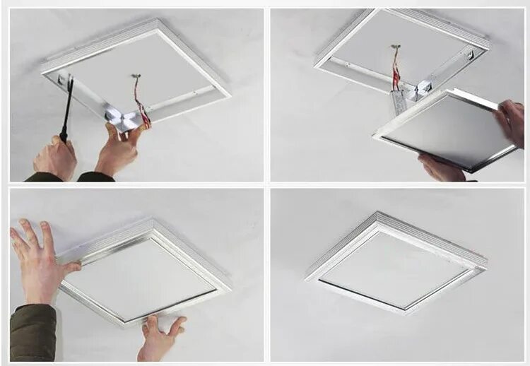 Потолочные светильники установка своими руками Kantoor Plafond Wit Led Panel Licht Aluminium Groeien Frame - Buy Aluminium Led 