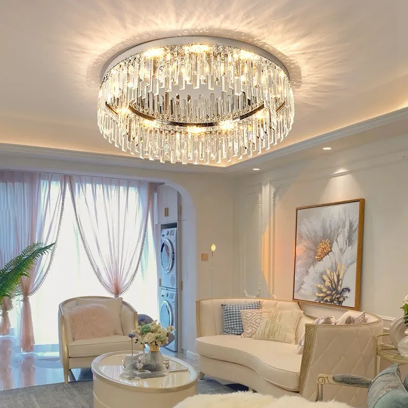 Потолочные светильники в гостиной фото Living Room lighting Modern Ceiling Lamps Fashion Crystal Lustre Bedroom Lamps L