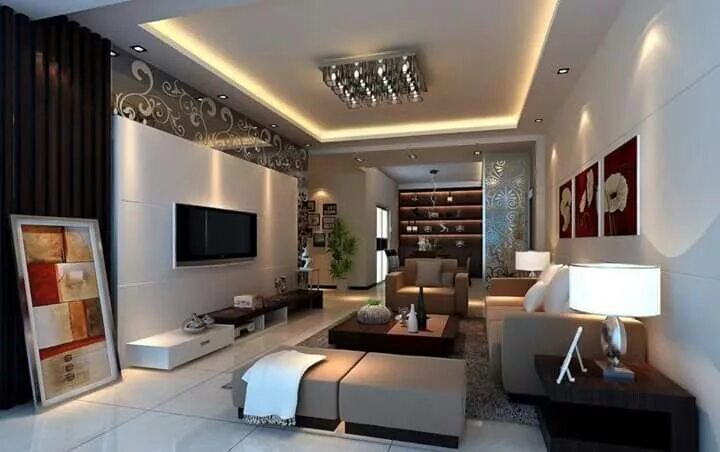 Потолочный дизайн гостиной Pin by House Pro on Dream House Living room renovation, Living design, Grey floo