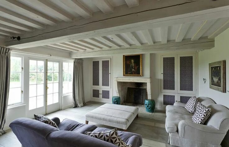 Потолок дачного дома фото limestone, wiltshire - image:8577 Beams living room, Painted beams, Cottage inte