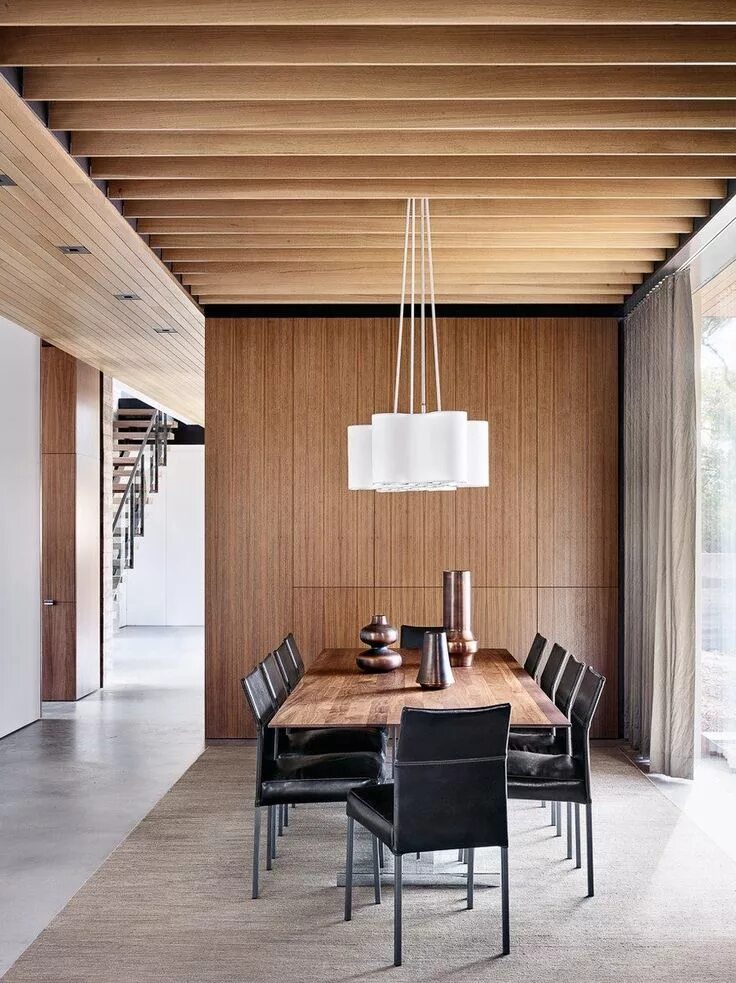 Потолок деревянный фото дизайн Cuernavaca House in Austin, Texas / Alterstudio Architecture Wooden ceiling desi