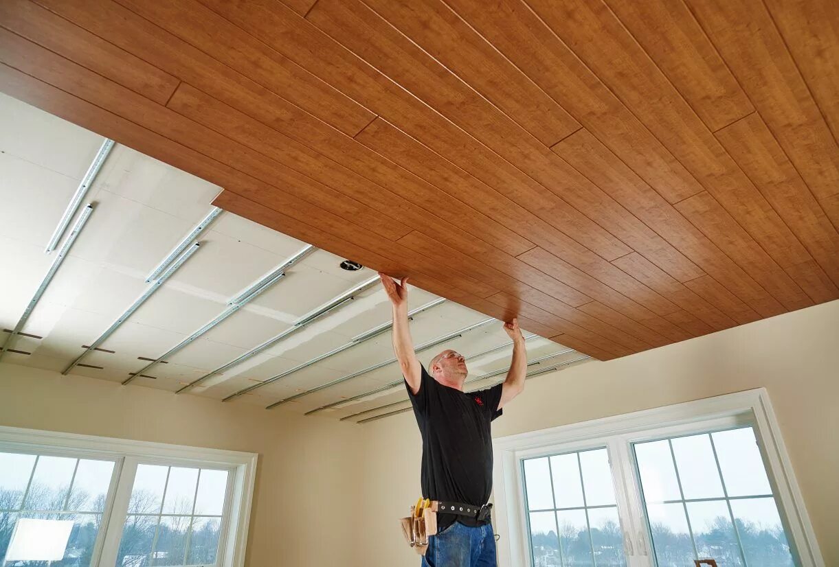 Потолок дешево и красиво фото Plank Ceiling Ceilings Armstrong Residential Wood plank ceiling, Armstrong ceili