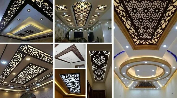 Потолок фигура фото из узбекистана أجي تشوفي الجديد: آخر إبداعات تزيين السقف بالخشب Ceiling design, Pop false ceili