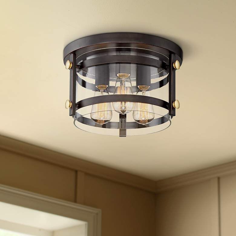 Потолок фото и отзывы Eagleton 13 1/2" Wide Oil-Rubbed Bronze LED Ceiling Light - #35F49 Lamps Plus Ce