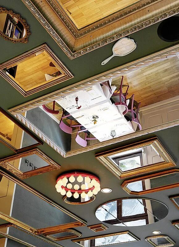 Потолок интересные идеи фото Bella Italia Weine Mirror ceiling, Restaurant interior design, Ceiling design