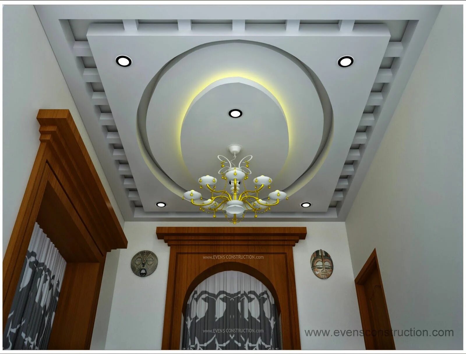 Потолок из гипсокартона фото таджикистане ボ-ド"Ceilings design"の ピ ン