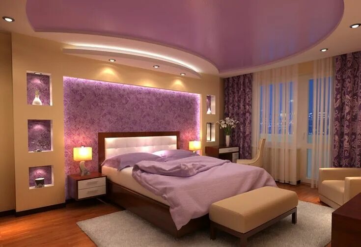 Потолок из гипсокартона в спальне фото اجمل اشكال جبس بورد غرف نوم 2020 Ceiling design bedroom, Bedroom ceiling design,