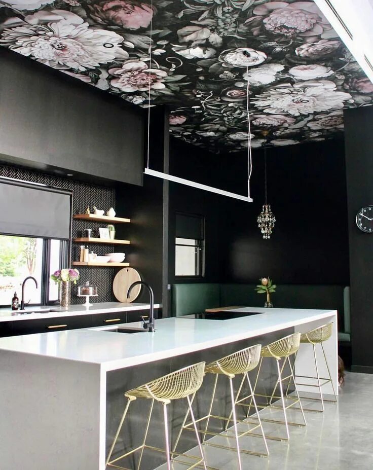 Потолок кухни обои фото 25 Popular Kitchen Ceiling Ideas 2019 (Decorative Kitchen Ceiling Ideas) Behang 