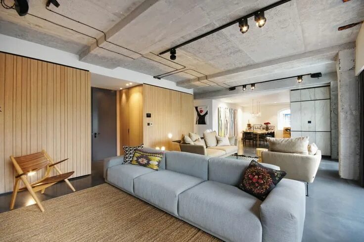 Потолок лофт варианты в доме Ransome’s Dock - East Apartment: A Design By Minacciolo & CLPD HomeDSGN Concrete