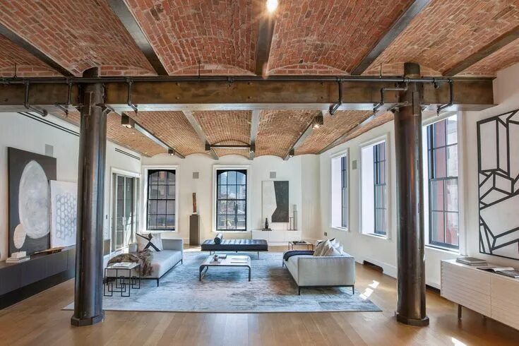 Потолок лофт варианты в доме Franck Bousquetz Industrial apartment decor, Loft interiors, Soho loft