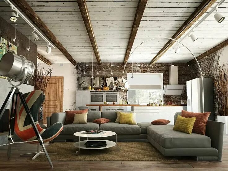 Потолок лофт варианты в доме Pin by Deleite Ru00FAstico on Lofts Loft interior design, Living room loft, Mod