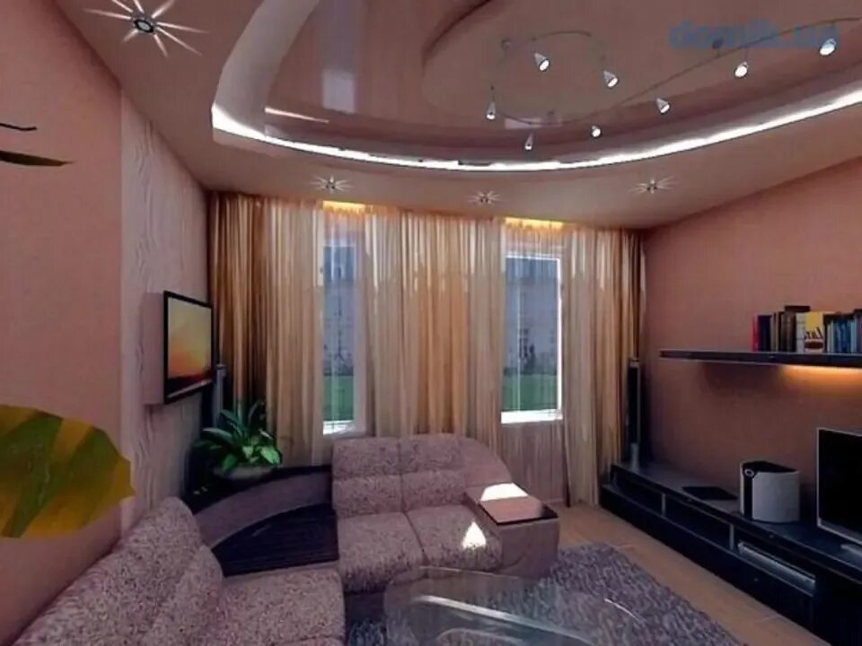 Потолок на 18 кв м фото Suspended ceilings in the living room photo for 20 sq m design (36 Photos)