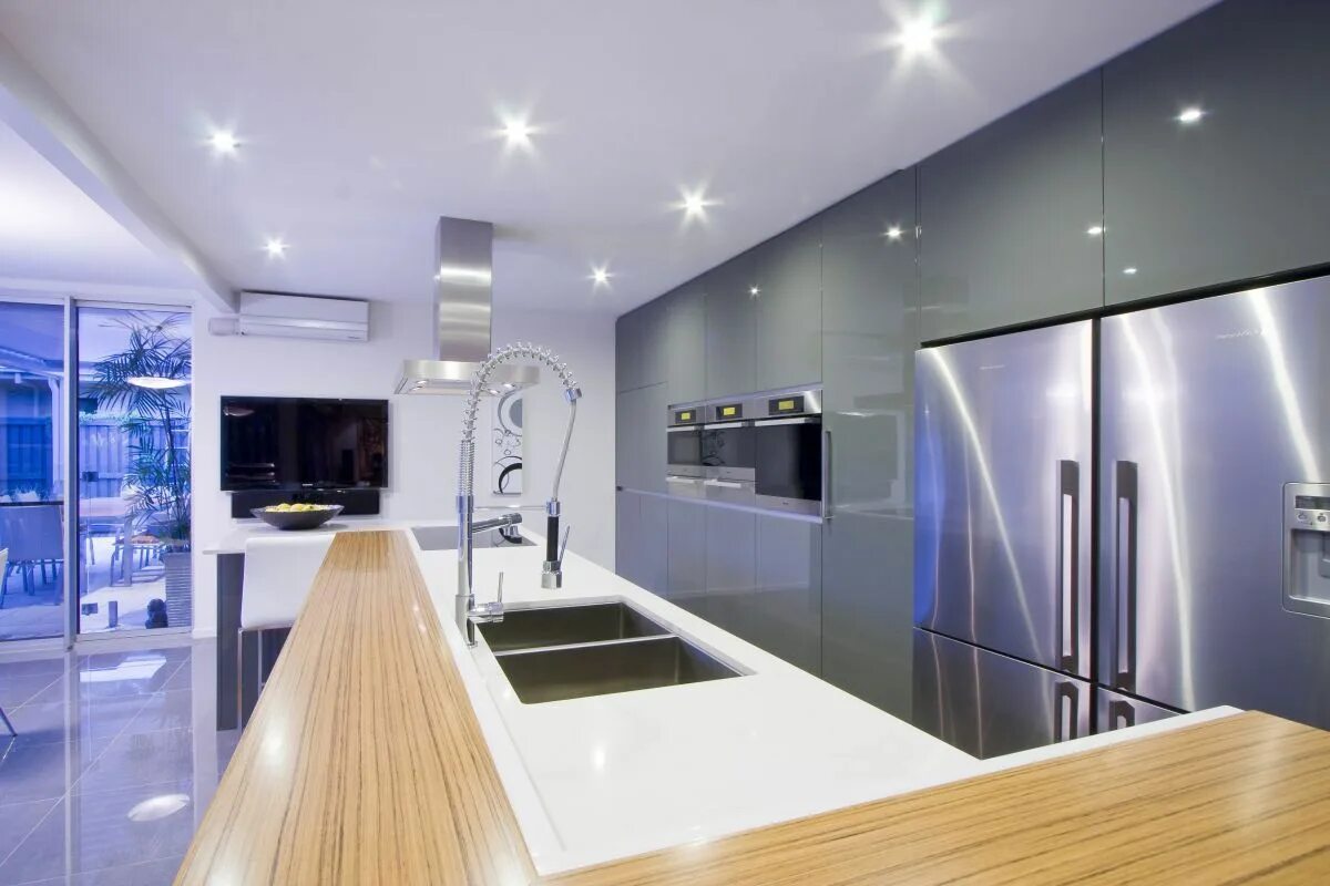 Потолок на кухне дизайн освещение Modern Kitchen Design Kitchen remodel design, Contemporary kitchen remodel, Mode