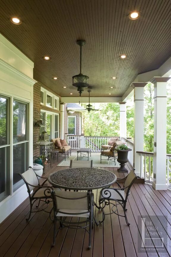 Потолок на террасе фото Nashville porch flat roof beadboard ceiling House with porch, Porch flat roof, P