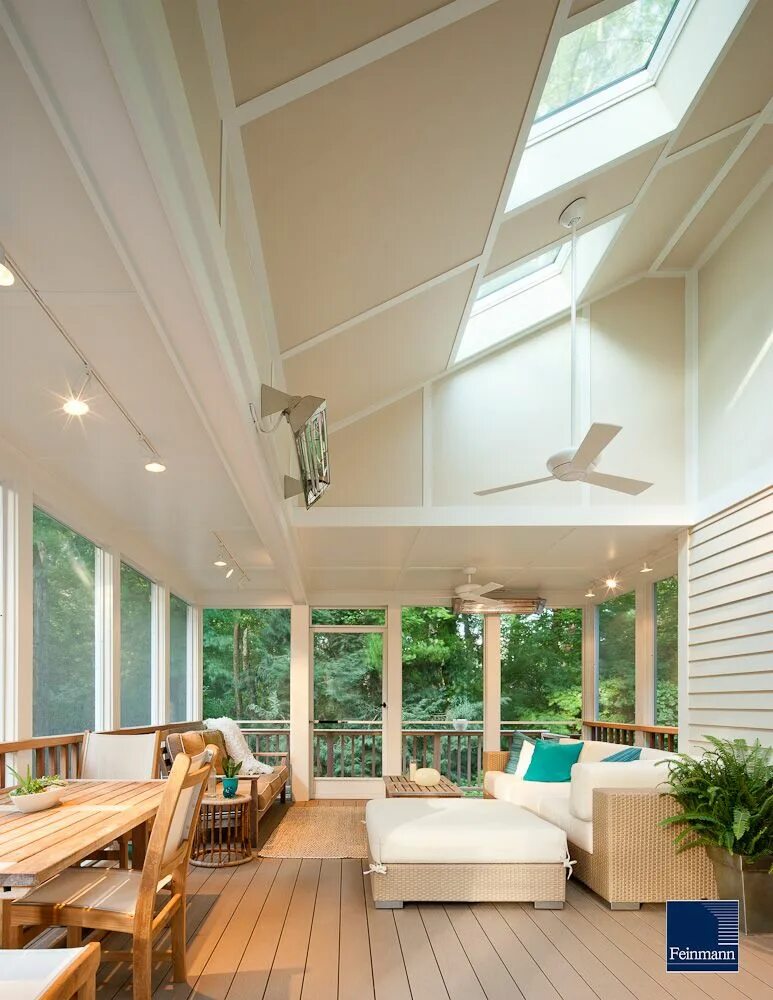 Потолок на террасе фото варианты отделки Feinmann Finds...Looking Upwards: Architectural Ceilings Sunroom designs, Tradit