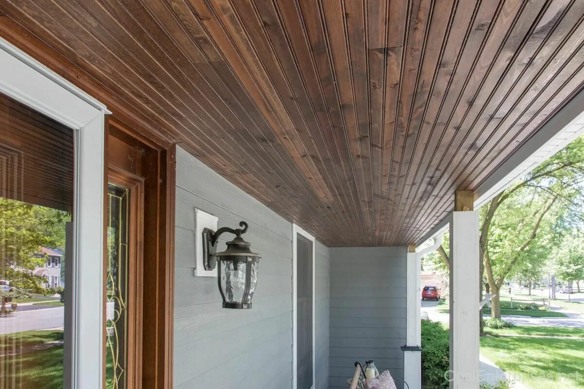 Потолок на террасе фото варианты отделки Naperville home renovation with new siding and roofing - Opal Enterprises Inc Po