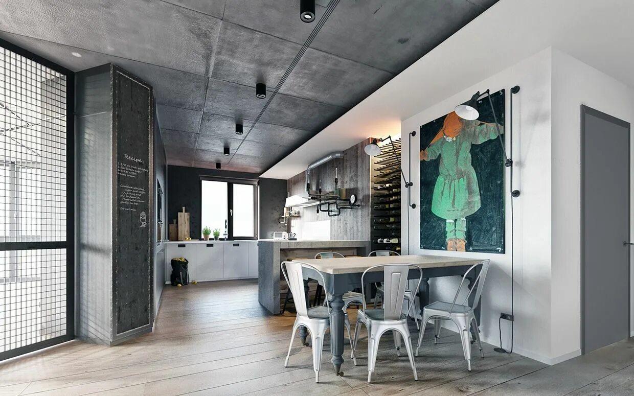 Потолок под лофт стиль Home Designing Loft interiors, Small apartment design, Industrial interior desig