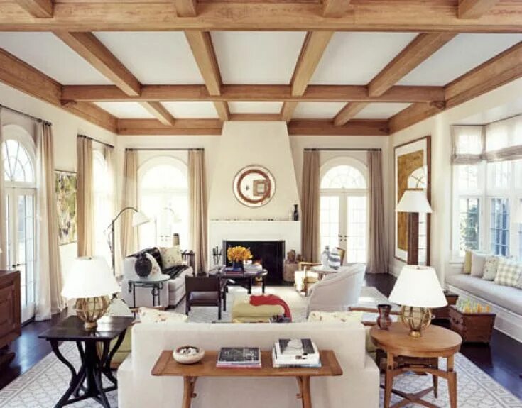 Потолок с балками дизайн фото Image result for wood beams ceiling False ceiling living room, Ceiling design, F