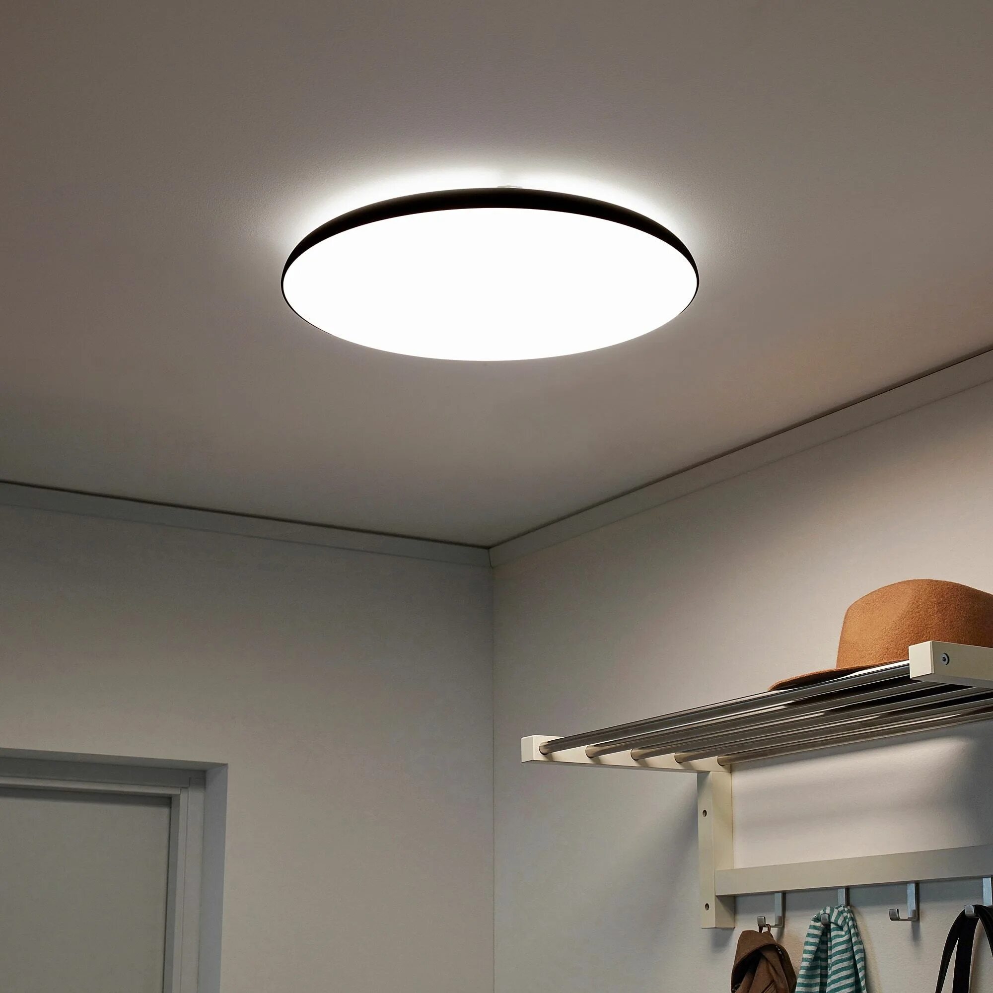 Потолок светильник фото цена NYMÅNE LED ceiling lamp, anthracite - IKEA Ikea ceiling light, Bathroom ceiling 