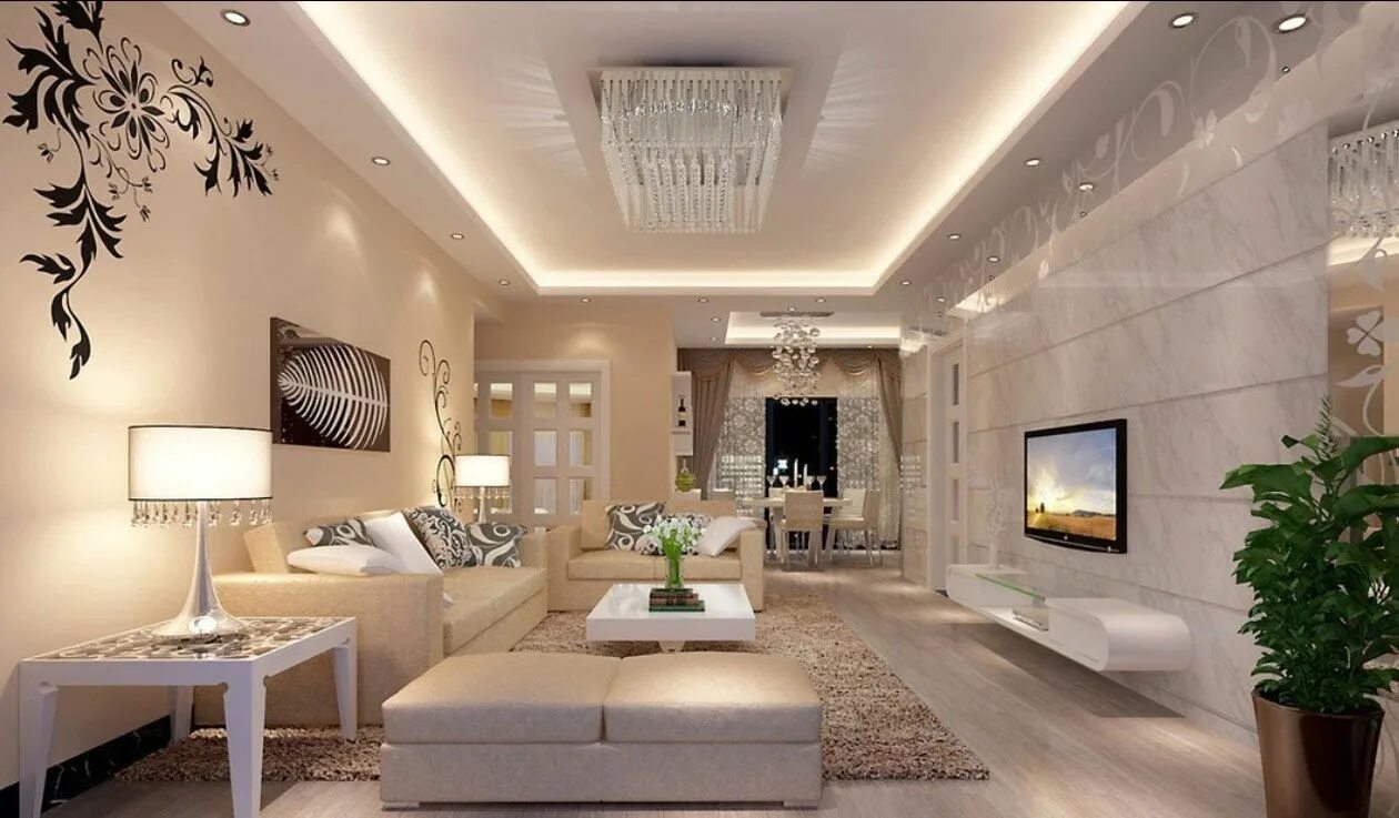 Потолок в гостиную современном стиле фото 15 Luxurious Interiors That Will Fascinate You Small living room design, Luxury 