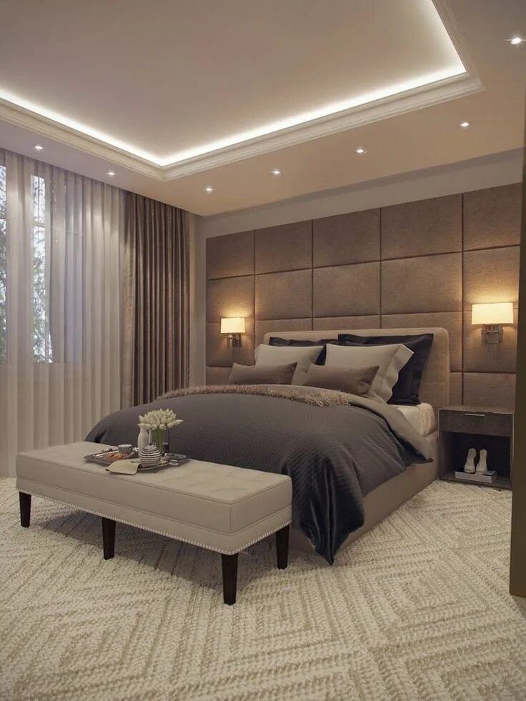 Потолок в спальню дизайн фото новинки Pin by NA on Perfect Bedrooms Luxurious bedrooms, Modern luxury bedroom, Modern 