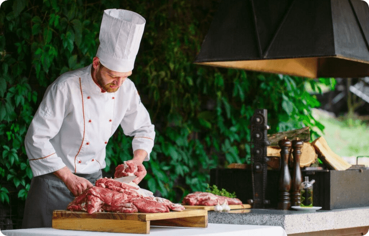 Повар с мясом фото Обвалочные ножи: описание видов и применение: все о данном виде продукции