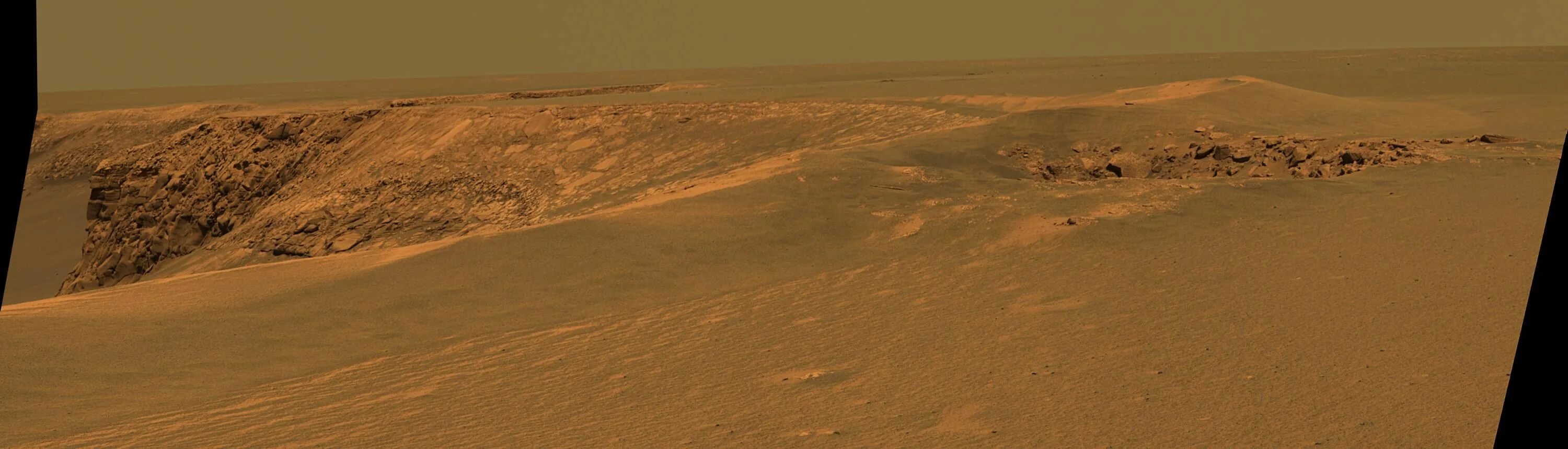 Поверхность марса фото высокого разрешения Promontory 'Cabo Frio' from the rim of Victoria Crater, imaged by the Mars Oppor