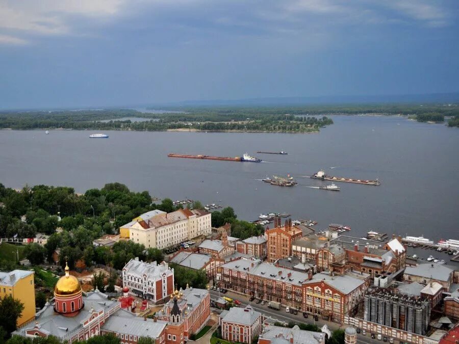 Поволжье самарская ул 207 фото Фото панорама города Самара в России Металлические здания, Самара, Плавательный 