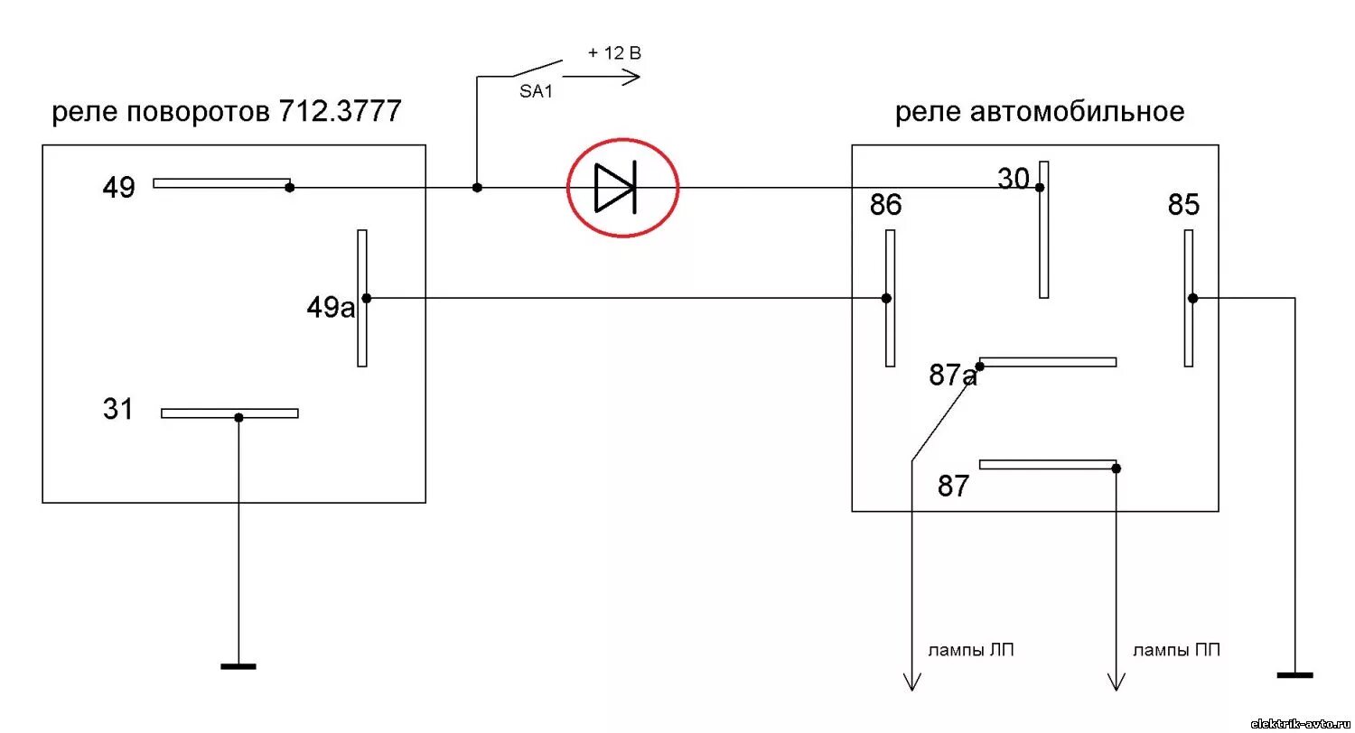 Поворот реле схема подключения пж буксир Ищу схему,*вежливый водитель*. - Форум Автоэлектриков