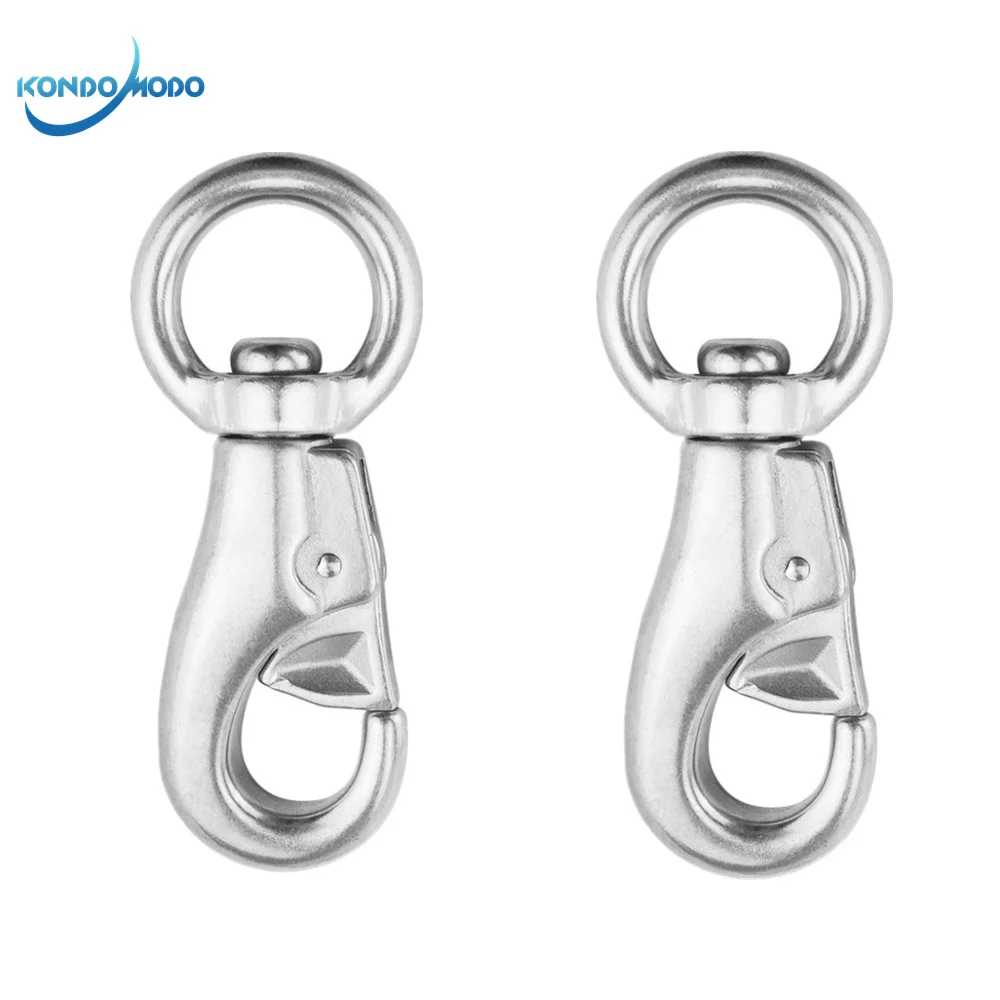 Поворотная оснастка 2PCS Swivel Snap Hook Snap Shackle304 Stainless Steel 1000Lb Capacity Rated Indo