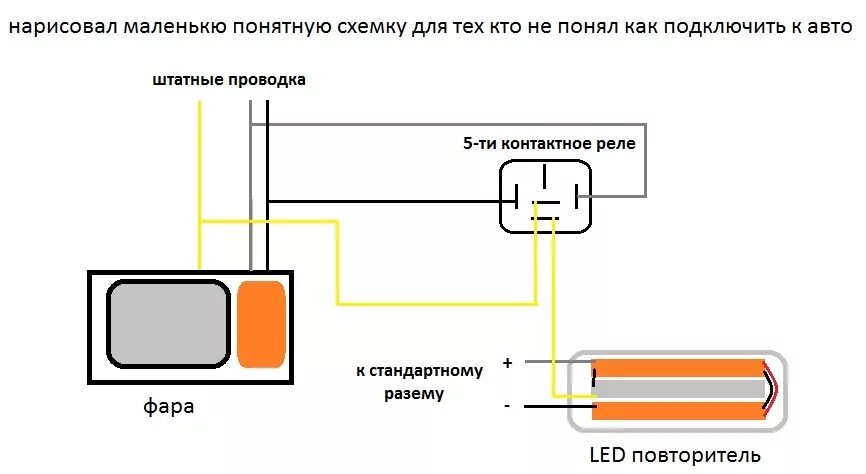 Поворотники с тремя проводами как подключить LED повторители) - Lada 21074, 1,6 л, 2010 года тюнинг DRIVE2