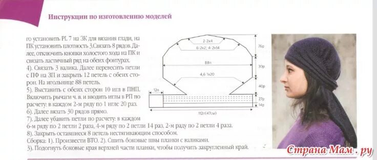 Повойник связать крючком схема Вопрос знатокам: как связать такую бандану на машине? Вязание, Весна, Черный сар