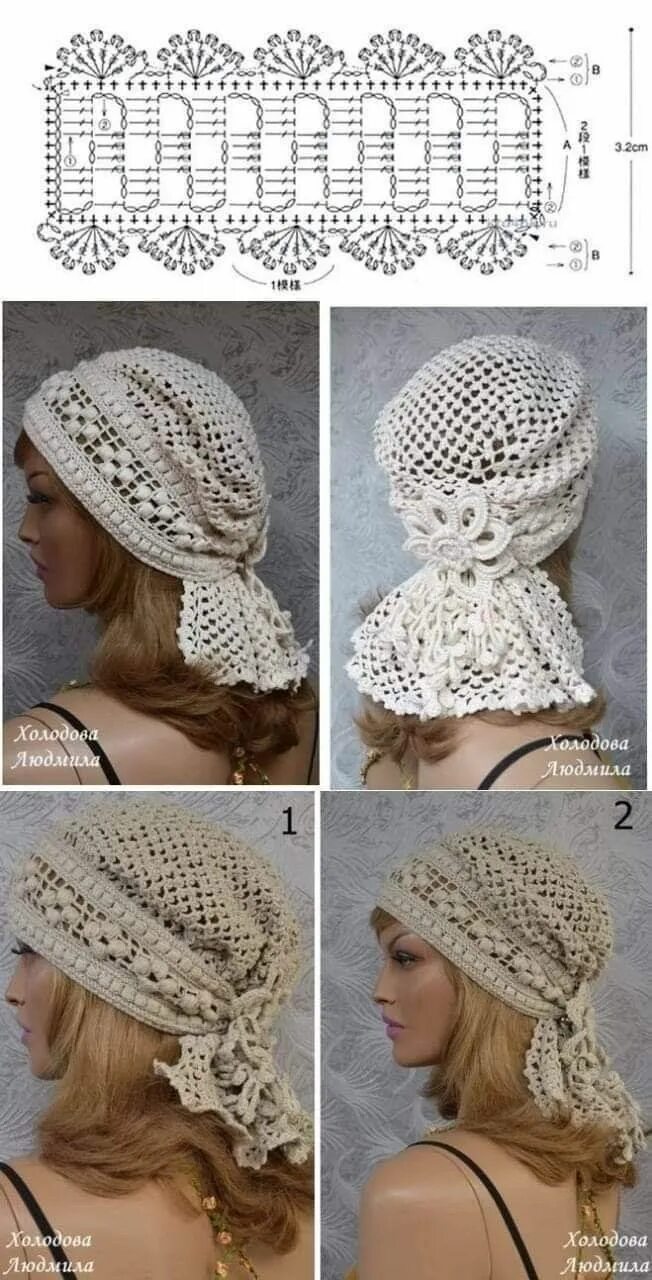 Повойник связать крючком схема Pin on amigurumi Crochet hats, Crochet summer hats, Easy crochet hat