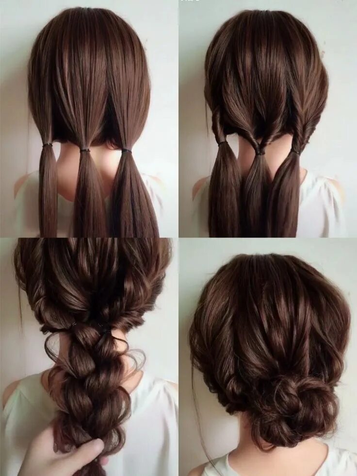 Повседневная прическа на длинные волосы для женщин #braided hairstyles nigerian #braided hairstyles with beads #braided hairstyles 