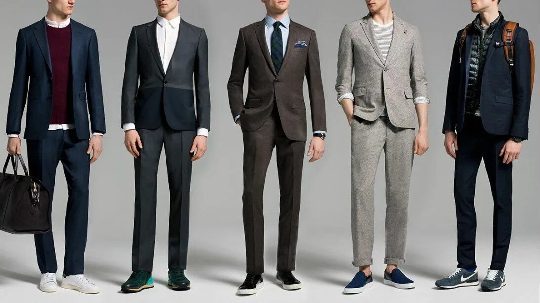 Повседневно деловой стиль одежды мужской Here's how to look sharp wearing a suit with sneakers Roupa social, Looks com sn