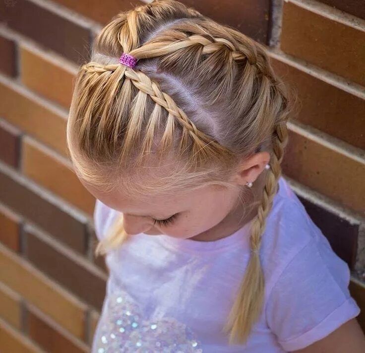 Повседневные прически для девочек Pin by Lily Melendez on Niñas Little girls ponytail hairstyles, Kids hairstyles,