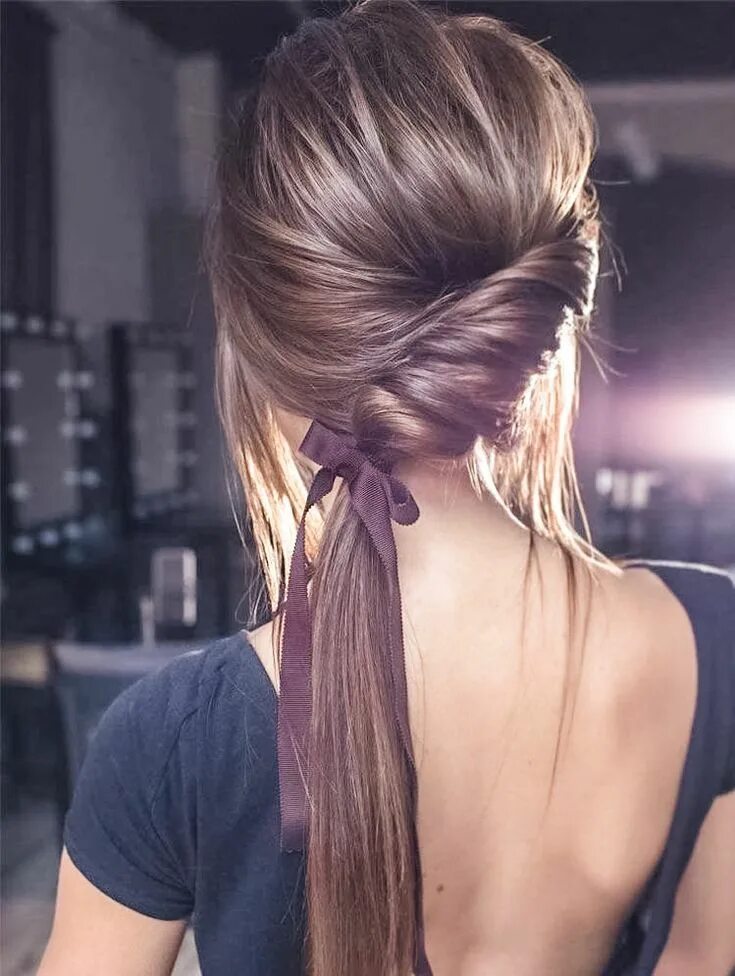 Повседневные прически на длинные волосы девушке 20 Summer Ponytail Hairstyles - DIY Darlin' Hair styles, Medium hair styles, Pro