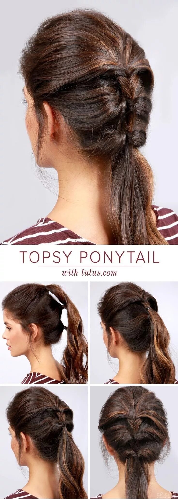 Повседневные прически на среднюю длину 20 Ponytail Hairstyles for Women Acconciature, Idee per capelli, Tutorial per ca